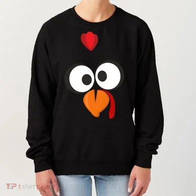 Funny Gobble Turkey Face Women's Sweatshirt