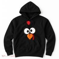 Funny Gobble Turkey Face Hoodie thumb 0