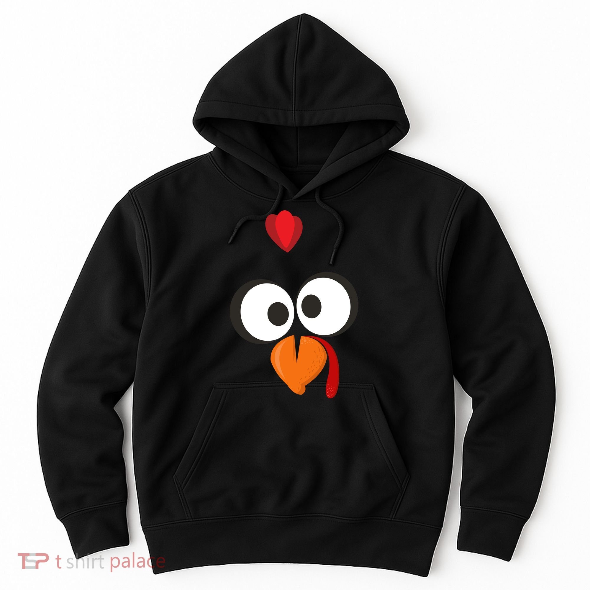 Funny Gobble Turkey Face Hoodie