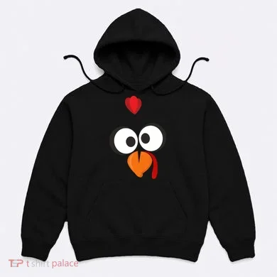 Funny Gobble Turkey Face Hoodie