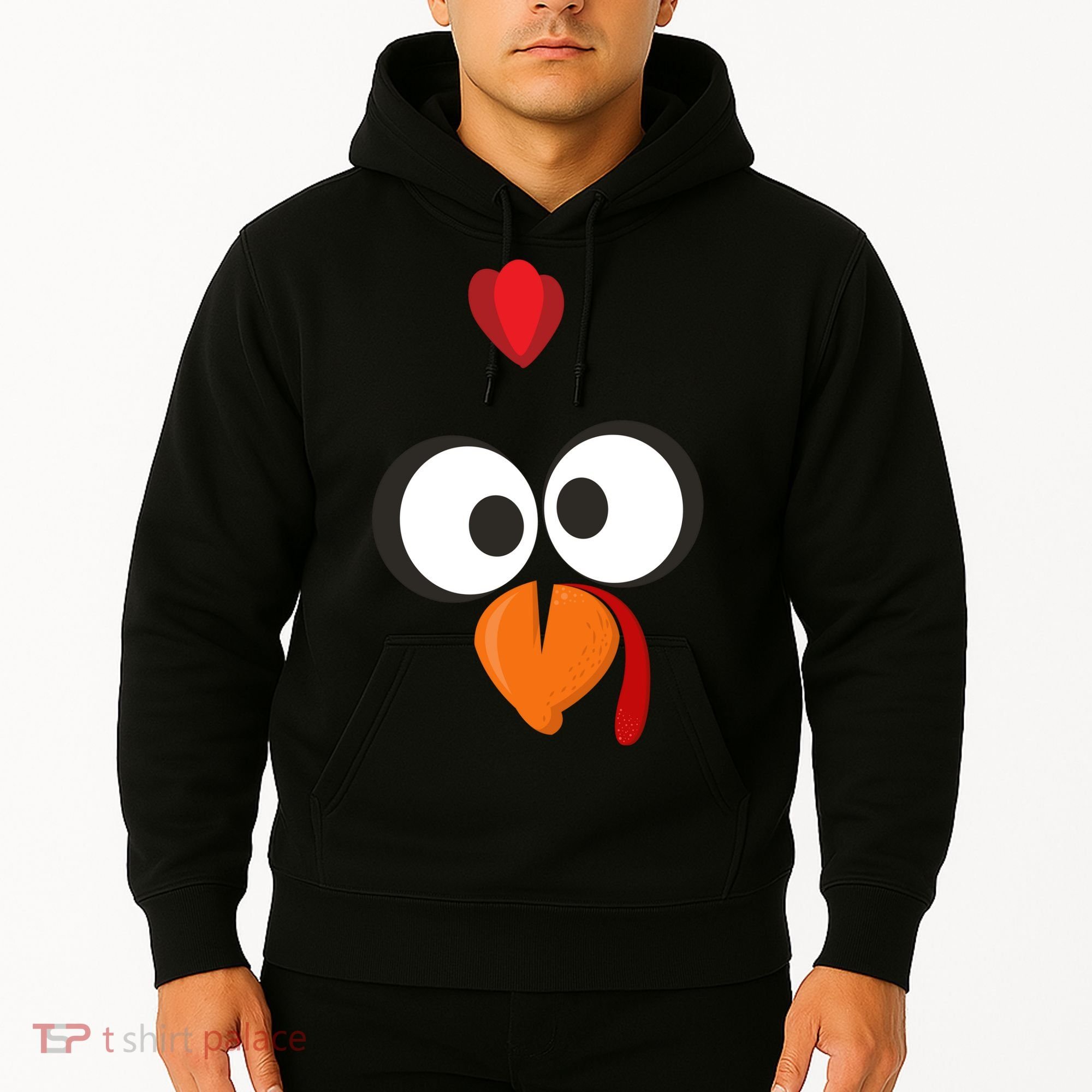 Funny Gobble Turkey Face Hoodie