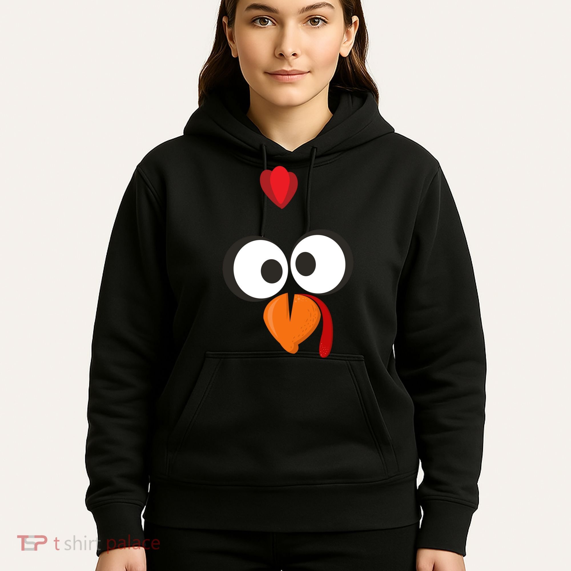 Funny Gobble Turkey Face Hoodie