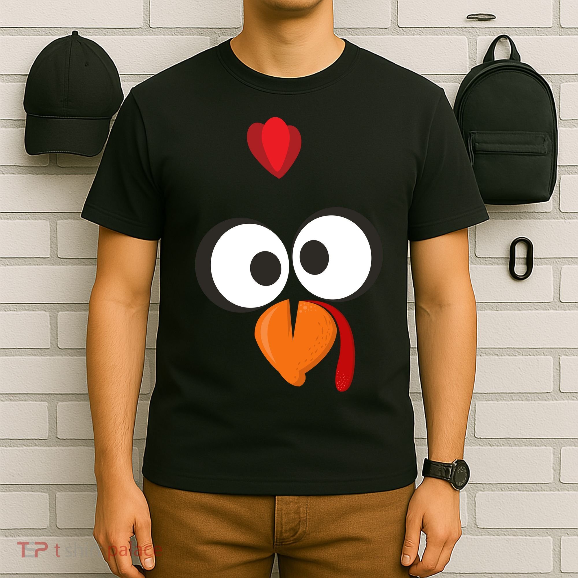 Funny Gobble Turkey Face T-Shirt