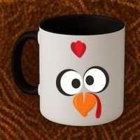 Funny Gobble Turkey Face Coffee Mug thumb 2