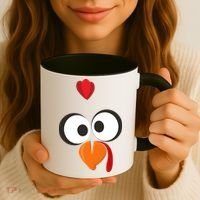 Funny Gobble Turkey Face Coffee Mug thumb 3