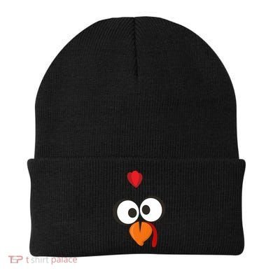 Funny Gobble Turkey Face Beanie