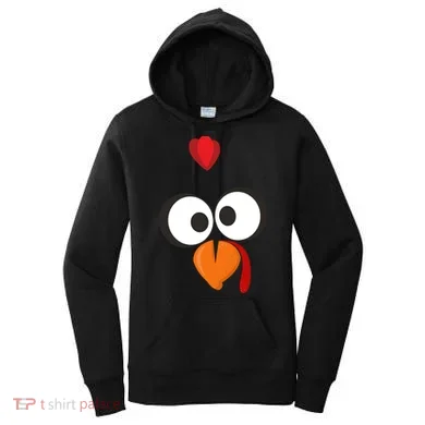 Funny Gobble Turkey Face Women's Hoodie