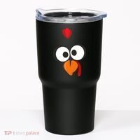 Funny Gobble Turkey Face Tumbler thumb 0