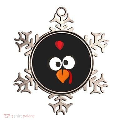 Funny Gobble Turkey Face Ornament