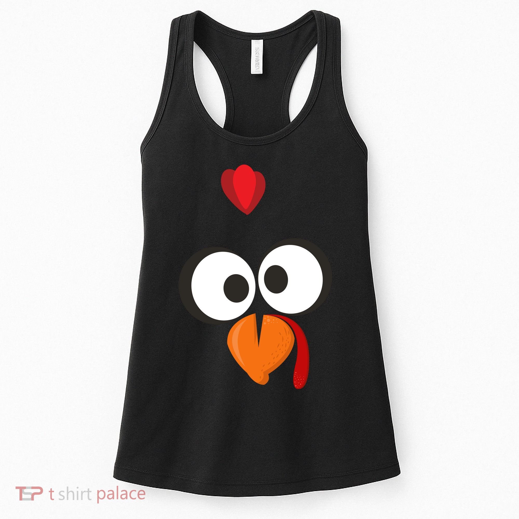 Funny Gobble Turkey Face Women's Tank Top