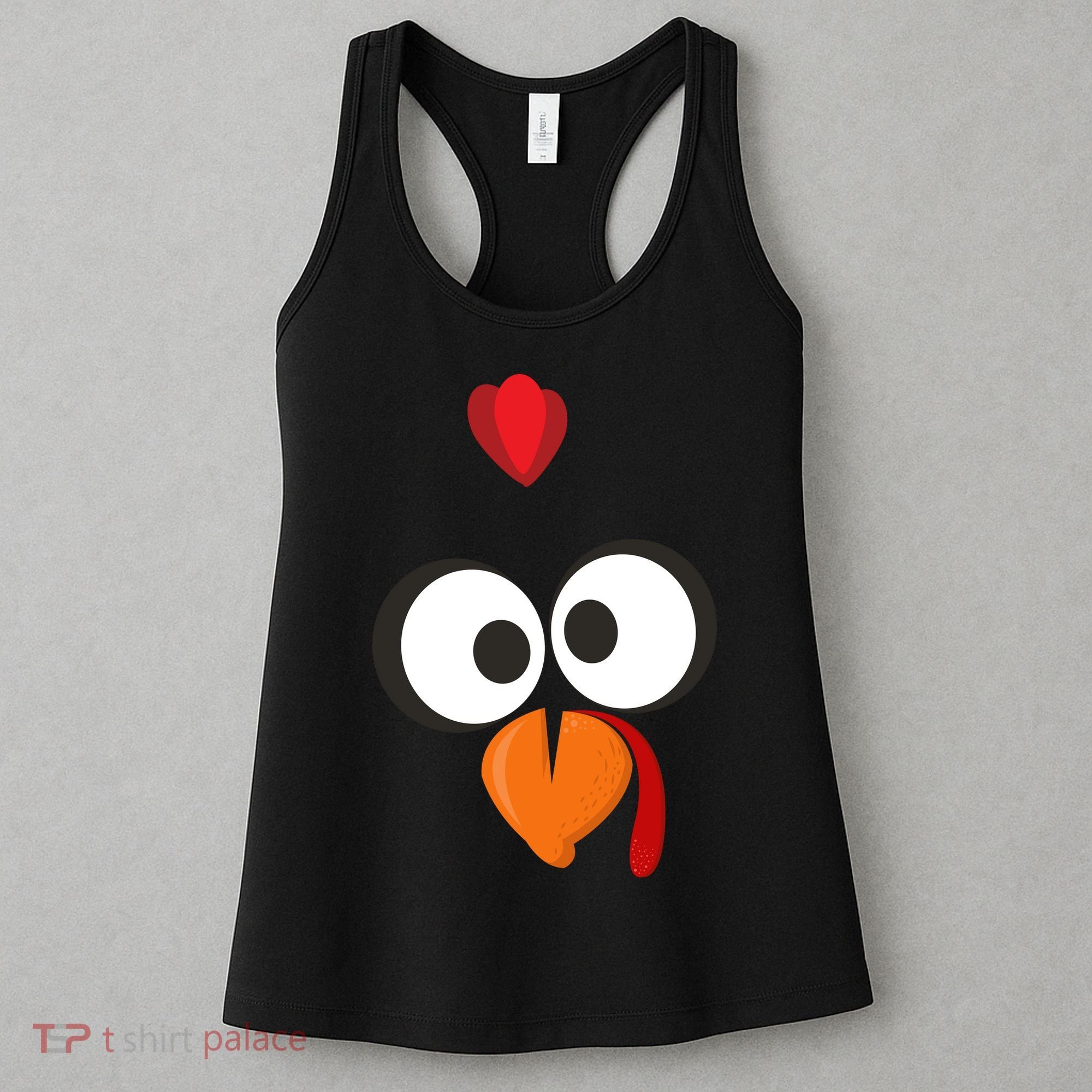 Funny Gobble Turkey Face Women's Tank Top