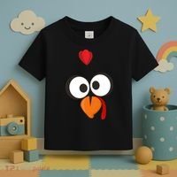 Funny Gobble Turkey Face Toddler T-Shirt thumb 3