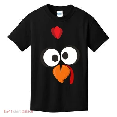 Funny Gobble Turkey Face Kids T-Shirt