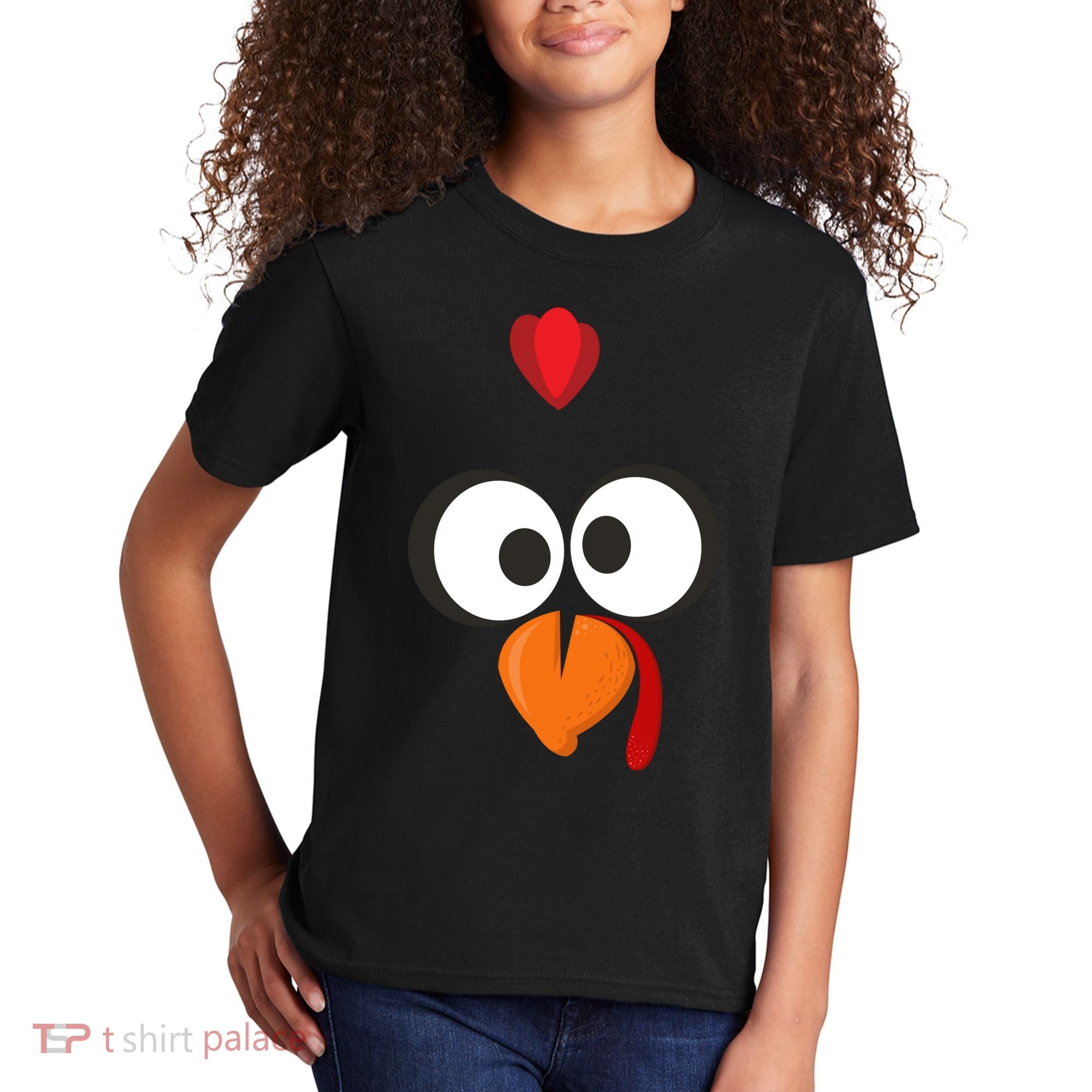 Funny Gobble Turkey Face Kids T-Shirt