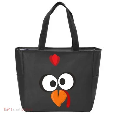 Funny Gobble Turkey Face Tote Bag
