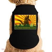 Funny Godzilla I'll Tread Wherever I Want Meme Doggie Tank thumb 0