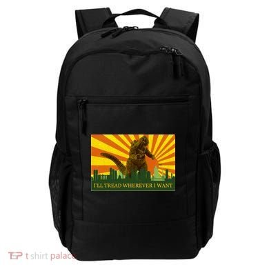 Funny Godzilla I'll Tread Wherever I Want Meme Backpack
