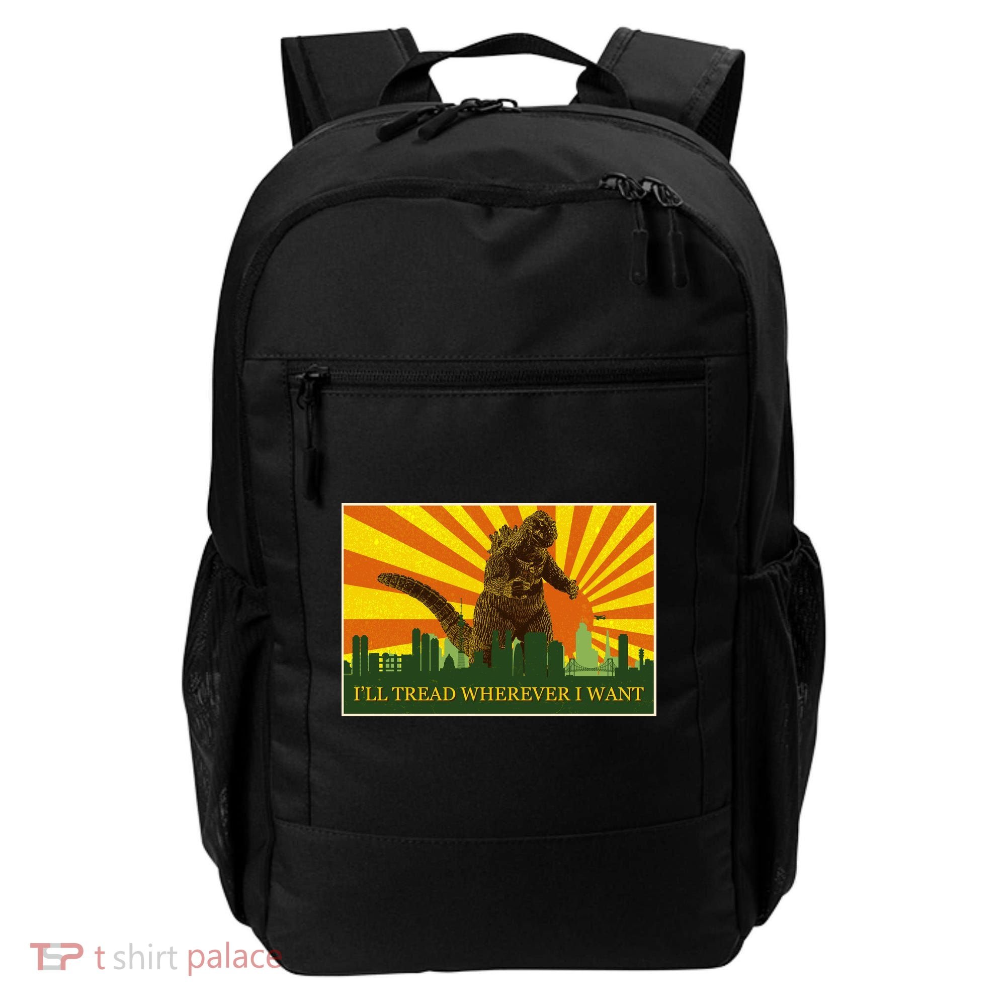 Funny Godzilla I'll Tread Wherever I Want Meme Backpack