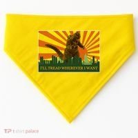 Funny Godzilla I'll Tread Wherever I Want Meme USA-Made Doggie Bandana thumb 0