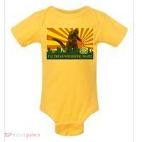 Funny Godzilla I'll Tread Wherever I Want Meme Baby Bodysuit thumb 0