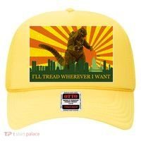 Funny Godzilla I'll Tread Wherever I Want Meme Hat thumb 0