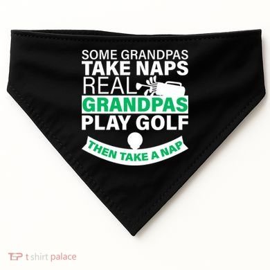 Funny Golf Grandpa USA-Made Doggie Bandana