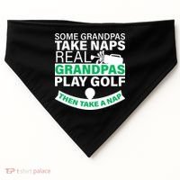Funny Golf Grandpa USA-Made Doggie Bandana thumb 0