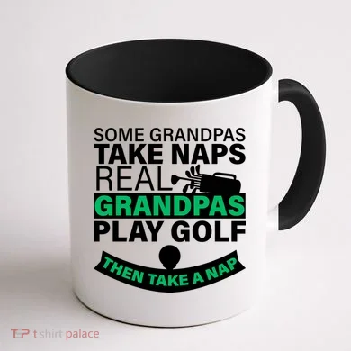 Funny Golf Grandpa Coffee Mug back