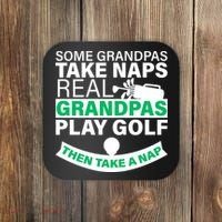 Funny Golf Grandpa Coaster thumb 0