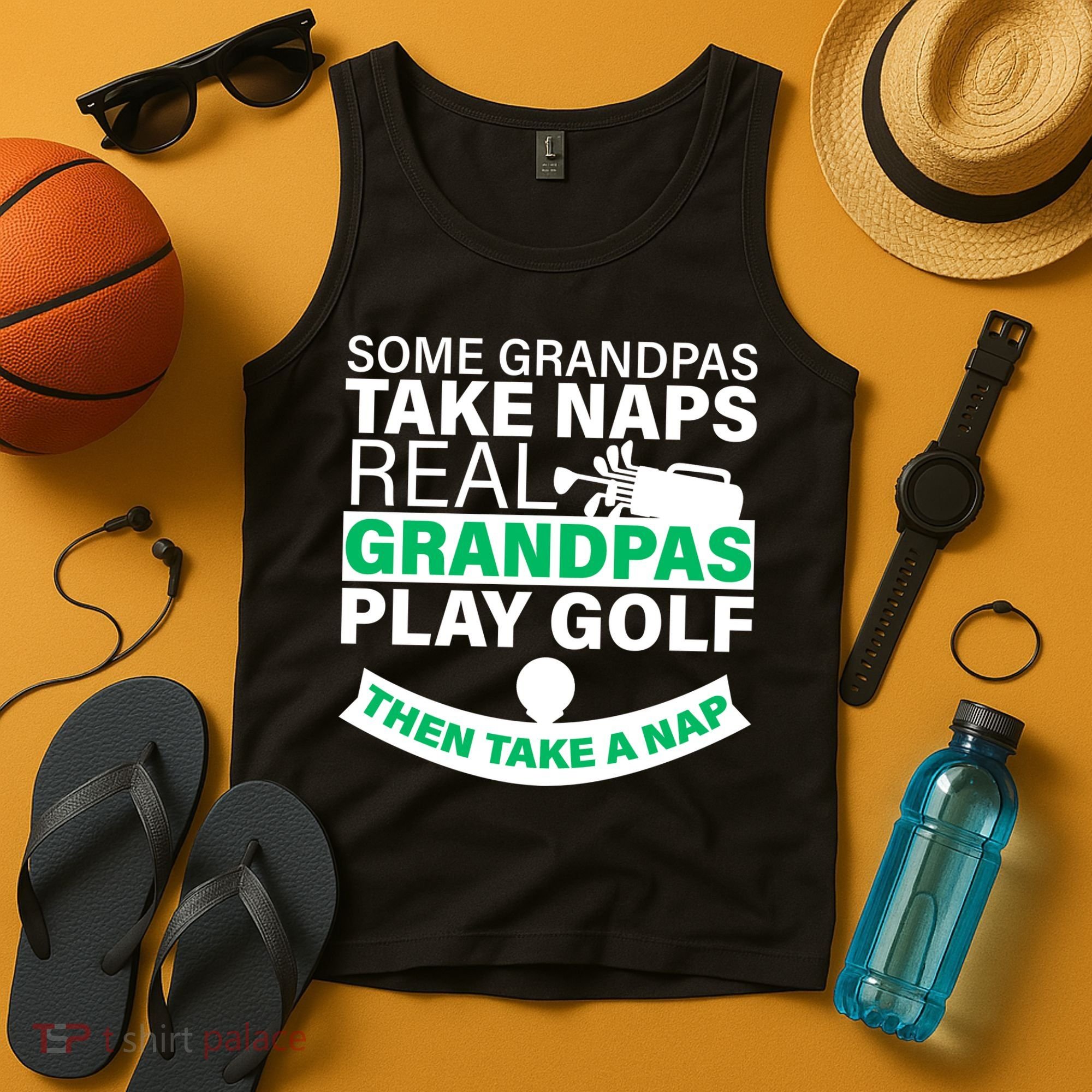 Funny Golf Grandpa Tank Top