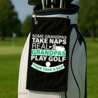 Funny Golf Grandpa Golf Towel thumb 2