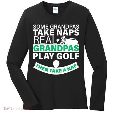 Funny Golf Grandpa Women's Long Sleeve Shirt