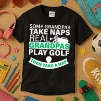 Funny Golf Grandpa Kids T-Shirt thumb 3