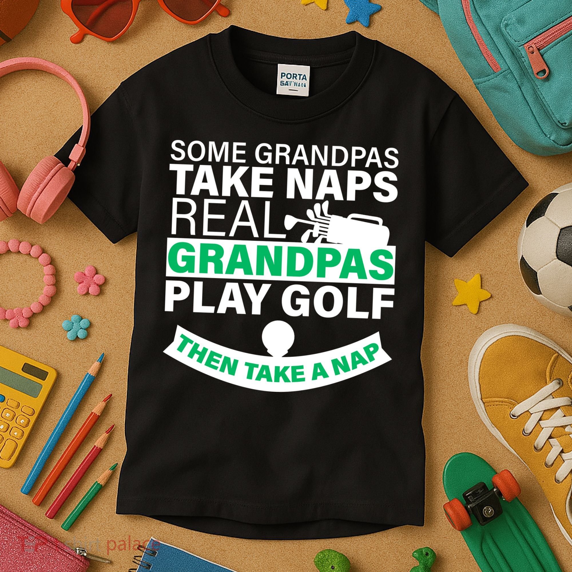 Funny Golf Grandpa Kids T-Shirt