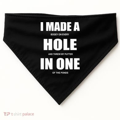 Funny Golf Hole In One USA-Made Doggie Bandana