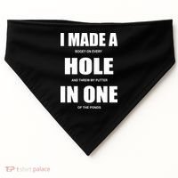 Funny Golf Hole In One USA-Made Doggie Bandana thumb 0