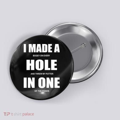 Funny Golf Hole In One Button