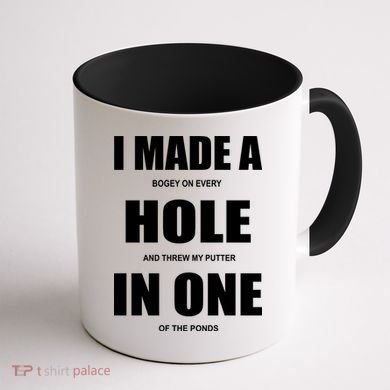 Funny Golf Hole In One Coffee Mug back