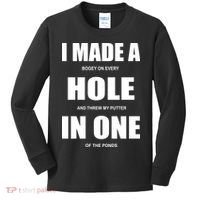 Funny Golf Hole In One Kids Long Sleeve Shirt thumb 0