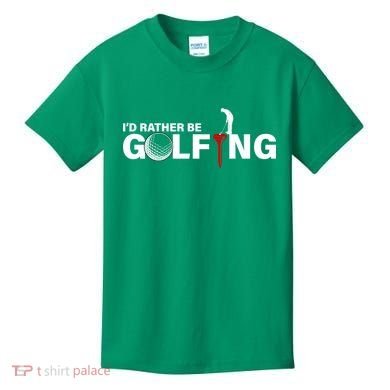 Funny Golfers Design Rather Be Golfing Kids T-Shirt