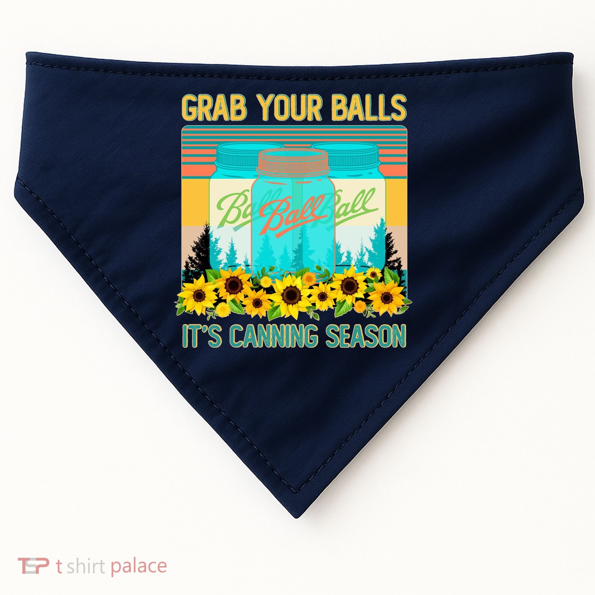 Funny Grab Your Balls It's Canning Season USA-Made Doggie Bandana