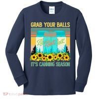 Funny Grab Your Balls It's Canning Season Kids Long Sleeve Shirt thumb 0