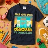 Funny Grab Your Balls It's Canning Season Kids T-Shirt thumb 3