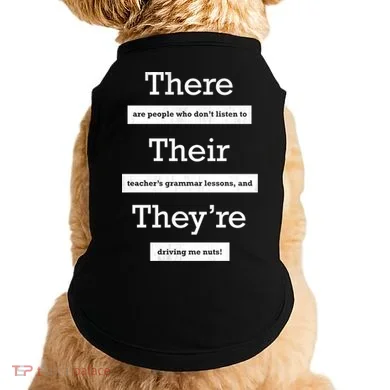 Funny Grammar Teacher Doggie Tank
