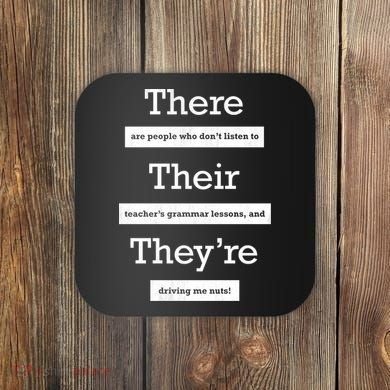 Funny Grammar Teacher Coaster