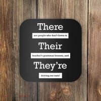 Funny Grammar Teacher Coaster thumb 0