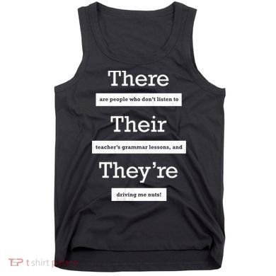 Funny Grammar Teacher Tank Top