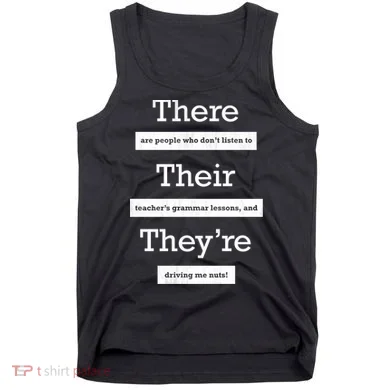 Funny Grammar Teacher Tank Top