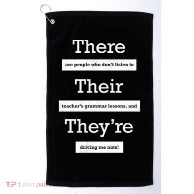 Funny Grammar Teacher Golf Towel