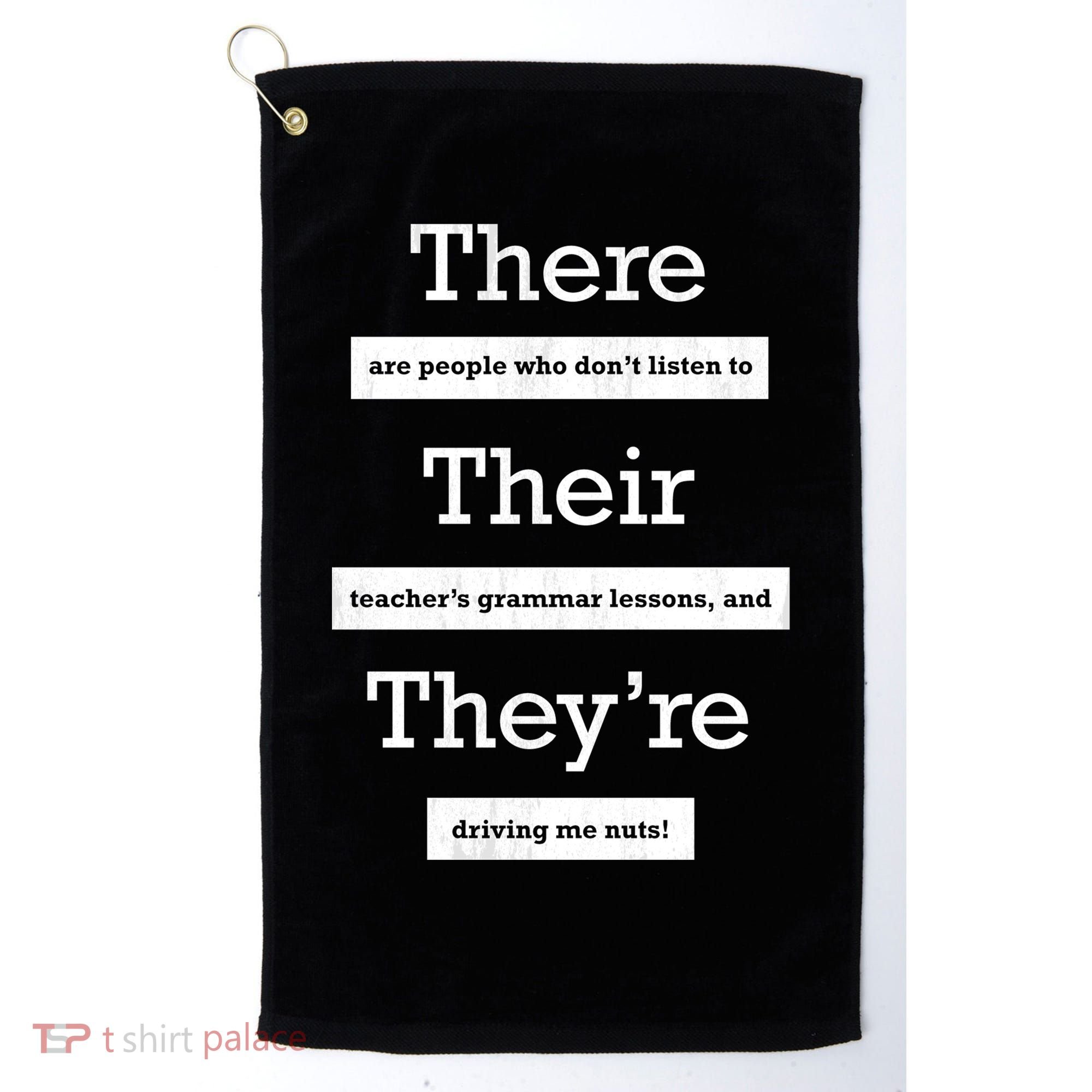 Funny Grammar Teacher Golf Towel